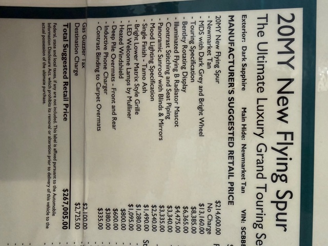 2020 Bentley Flying Spur W12